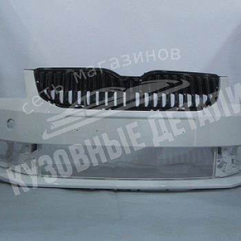 Бампер передний Skoda Octavia A7 B4B4 Candy White Белый
