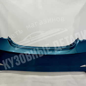 Бампер задний Hyundai Solaris (15) ZD6 Dazzling Blue Синий