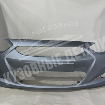 Бампер передний Hyundai Solaris (11) VEA Ice Silver Голубой металлик