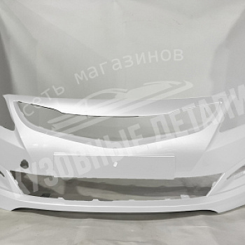 Бампер передний Hyundai Solaris (2015) PGU Crystal White Белый
