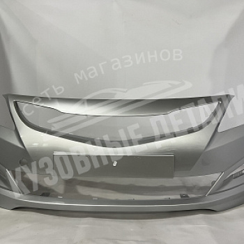 Бампер передний Hyundai Solaris (2015) RHM Sleek Silver Серебристый