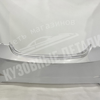 Бампер задний Hyundai Solaris (15) RHM Sleek Silver Серебристый металлик