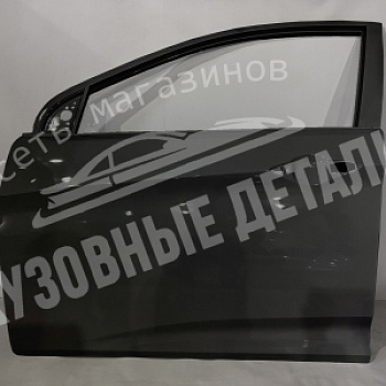 Дверь передняя ЛЕВАЯ Hyundai Solaris SAE Carbon Flash Серый металлик