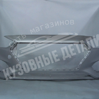 Бампер передний Hyundai Solaris (2017) RHM Sleek Silver Серебристый