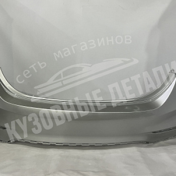 Бампер задний Hyundai Solaris (2017) RHM Sleek Silver Серебристый