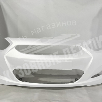 Бампер передний Hyundai Solaris (11) PGU Crystal White Белый