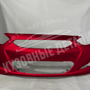 Бампер передний Hyundai Solaris (11) TDY Garnet Red Красный гранат
